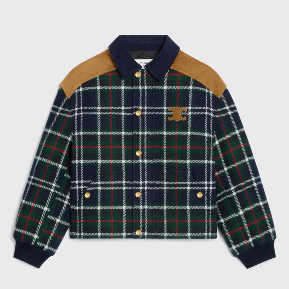 Celine Triomphe Jacket Tartan Wool - Picture 3 of 9